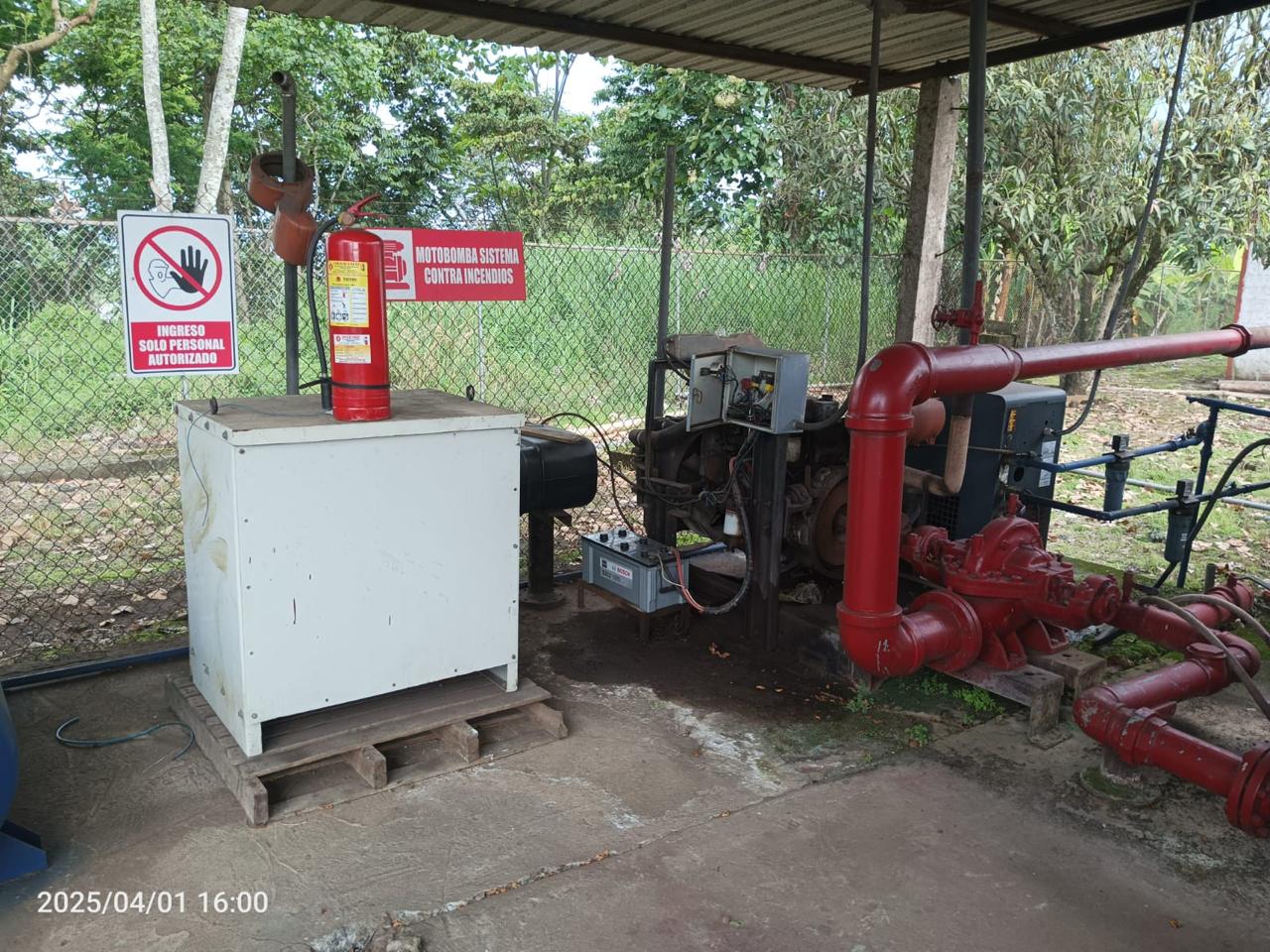 Mantenimiento bomba CI - técnico en campo